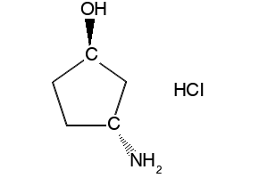 trans-3-Aminocyclopentanol hydrochloride structure, CAS 124555-33-5