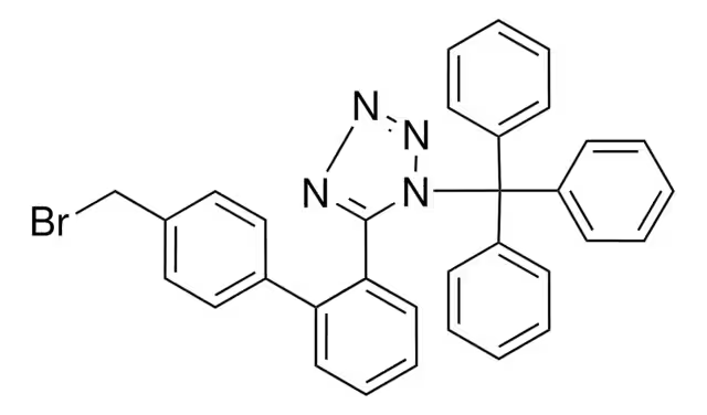 5-(4'-Bromomethyl-1,1'-biphenyl-2-yl)-1-triphenylmethyl-1H-tetrazole structure, CAS 124750-51-2