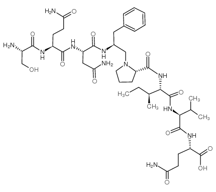 H-Ser-Gln-Asn-Phe-psi[CH2NH]-(R)-Pro-Ile-Val-Gln-OH structure, CAS 124869-92-7