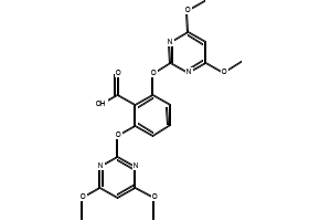 Bispyribac structure, CAS 125401-75-4