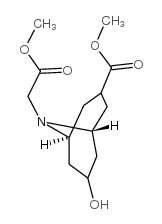 Methyl 3-(methoxycarbonyl)-7-oxo-9-azabicyclo[3.3.1]nonane-9-acetate structure, CAS 125483-28-5