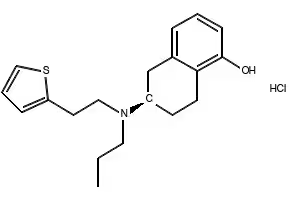 (R)-5,6,7,8-Tetrahydro-6-[propyl[2-(2-thienyl)ethyl]amino]-1-naphthalenol hydrochloride structure, CAS 125572-92-1