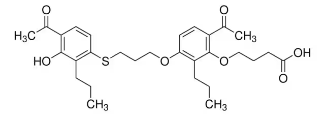 Tipelukast structure, CAS 125961-82-2