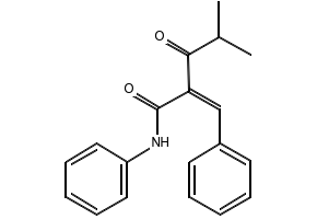 2-Benzylidene isobutyryl acetanilide structure, CAS 125971-57-5