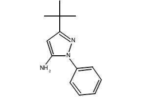 3-tert-Butyl-1-phenyl-1H-pyrazol-5-amine structure, CAS 126208-61-5