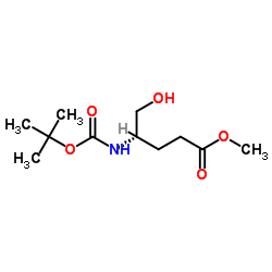 (S)-4-[[(tert-Butoxy)carbonyl]amino]-5-hydroxypentanoic acid methyl ester structure, CAS 126587-35-7