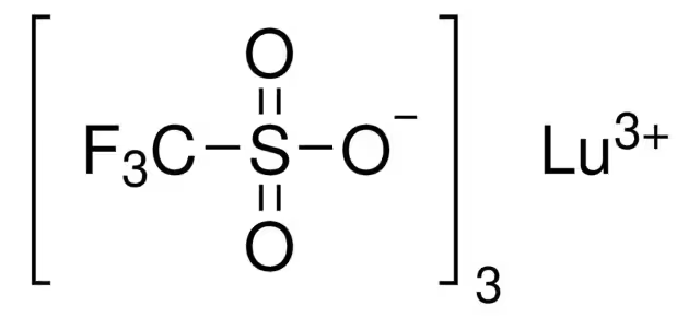 Lutetium(III) trifluoromethanesulfonate structure, CAS 126857-69-0