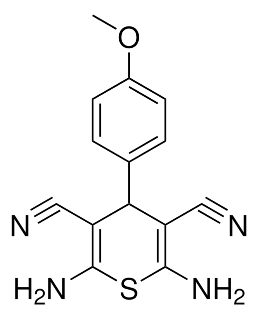 2,6-Diamino-4-(4-nitrophenyl)-4H-thiopyran-3,5-dicarbonitrile structure, CAS 127118-57-4