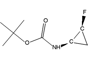 (1R-cis)-(2-Fluorocyclopropyl)carbamic acid tert-butyl ester structure, CAS 127199-16-0