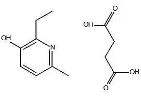 Butanedioic acid 2-ethyl-6-methyl-3-pyridinol (1:1) structure, CAS 127464-43-1