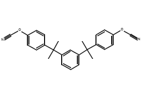 4,4'-[1,3-Phenylenebis(1-methyl-ethylidene)]bisphenyl cyanate structure, CAS 127667-44-1