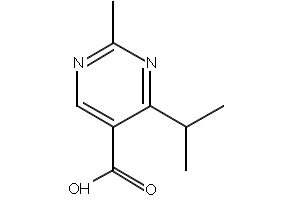 4-Isopropyl-2-methylpyrimidine-5-carboxylic acid structure, CAS 127958-08-1