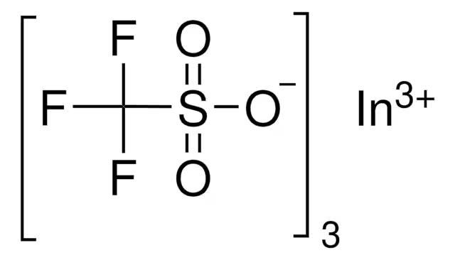 Indium(III) trifluoromethanesulfonate structure, CAS 128008-30-0