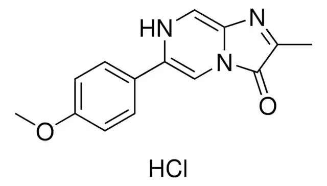 6-(4-Methoxyphenyl)-2-methyl-3,7-dihydroimidazo[1,2-a]pyrazin-3(7H)-one hydrochloride structure, CAS 128322-44-1