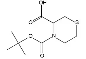 4-(tert-Butoxycarbonyl)thiomorpholine-3-carboxylic acid structure, CAS 128453-98-5
