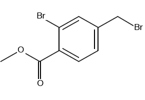 Methyl 2-bromo-4-bromomethylbenzoate structure, CAS 128577-48-0
