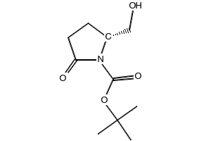tert-Butyl (2R)-2-(hydroxymethyl)-5-oxopyrrolidine-1-carboxylate structure, CAS 128811-37-0
