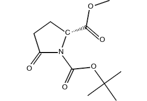 Boc-L-pyroglutamic acid methyl ester structure, CAS 128811-48-3
