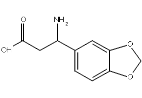 3-Amino-3-benzo[1,3]dioxol-5-ylpropionic acid structure, CAS 129042-60-0