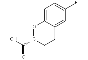 (R)-6-Fluoro-3,4-dihydro-2H-1-benzopyran-2-carboxylicacid structure, CAS 129101-37-7