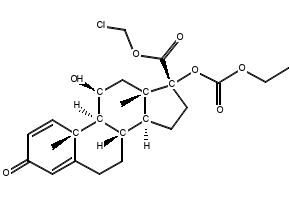 Loteprednol structure, CAS 129260-79-3