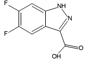 5,6-Difluoro-1H-indazole-3-carboxylic acid structure, CAS 129295-33-6