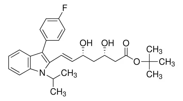 tert-Butyl (E)-3,5-dihydroxy-7-[3'-(4''-fluorophenyl)-1'-methylethyl-indol-2'-yl]-6-heptenoate structure, CAS 129332-29-2