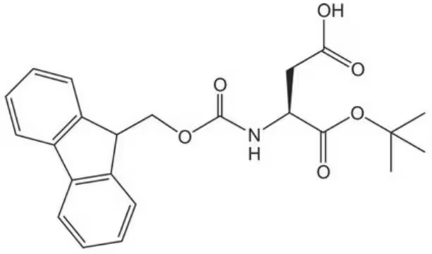 L-Fmoc-Aspartic acid alpha-tert-butyl ester structure, CAS 129460-09-9
