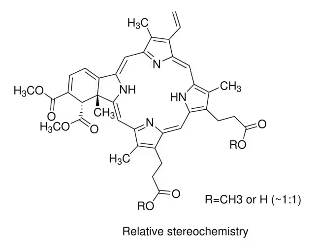 Verteporfin structure, CAS 129497-78-5