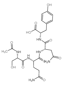 Acetyl-serinyl-glutaminyl-asparaginyl-tyrosine structure, CAS 129521-68-2
