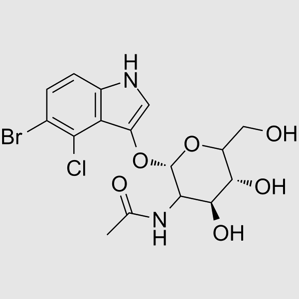 5-Bromo-4-chloro-3-indolyl-N-acetyl-beta-D-galactosaminide structure, CAS 129572-48-1