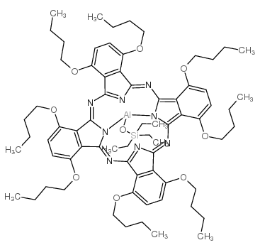 Aluminum 1,4,8,11,15,18,22,25-octabutoxy-29H,31H-phthalocyanine triethylsiloxide structure, CAS 129707-63-7