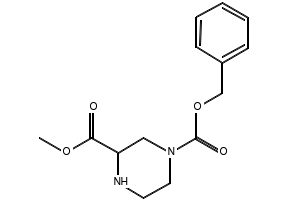 4-Cbz-piperazine-2-carboxylate methyl ester structure, CAS 129799-11-7