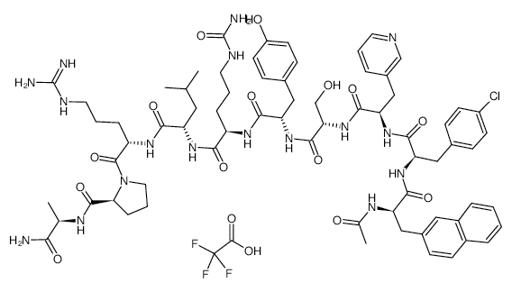Cetrorelix trifluoroacetate structure, CAS 130289-71-3