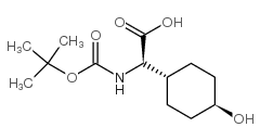 (R)-2-(tert-Butoxycarbonylamino)-2-((1R,4R)-4-hydroxycyclohexyl)acetic acid structure, CAS 130624-89-4