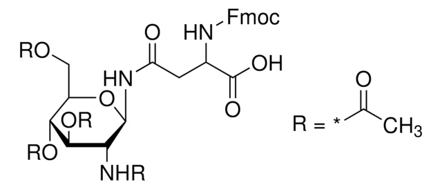 Fmoc-Asn(Ac3AcNH-beta-Glc)-OH structure, CAS 131287-39-3