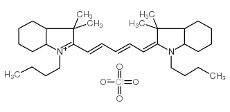 1,1'-Dibutyl-3,3,3',3'-tetramethylindadicarbocyanine perchlorate structure, CAS 131443-20-4