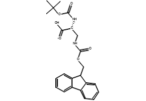 N-Boc-N'-Fmoc-D-2,3-diaminopropionic acid structure, CAS 131570-56-4