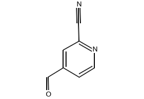 2-Cyanopyridine-4-carboxaldehyde structure, CAS 131747-70-1