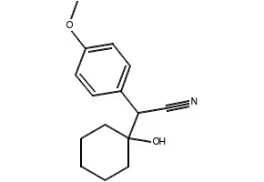 1-(Hydroxycyclohexyl)-(4-methoxyphenyl)acetonitrile structure, CAS 131801-69-9
