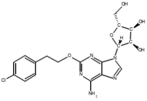 2-[2-(4-Chlorophenyl)ethoxy]adenosine structure, CAS 131865-88-8
