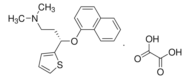 S-(+)-N,N-Dimethyl-3-(1-naphthoxy)-3-(2-thienyl)-1-propylamine oxalate structure, CAS 132335-47-8
