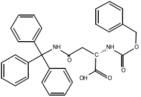 N-Cbz-N'-trityl-L-asparagine structure, CAS 132388-57-9