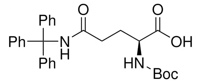 N-Boc-N'-trityl-L-glutamine structure, CAS 132388-69-3