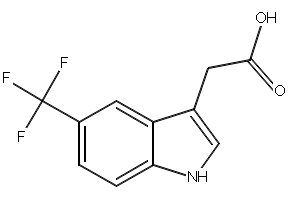 2-(Trifluoromethyl)-1H-indole-3-acetic acid structure, CAS 132502-93-3