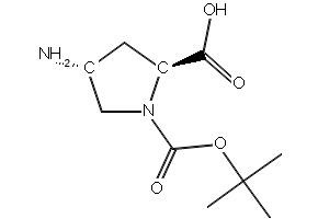 (2S,4R)-4-Aminopyrrolidine-1,2-dicarboxylic acid 1-tert-butyl ester structure, CAS 132622-69-6