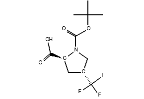 (2S,4R)-4-(Aminomethyl)-1-(tert-butoxycarbonyl)pyrrolidine-2-carboxylic acid structure, CAS 132622-72-1