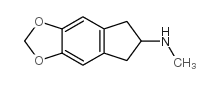 6,7-Dihydro-N-methyl-5H-indeno[5,6-d]-1,3-dioxol-6-amine structure, CAS 132741-82-3