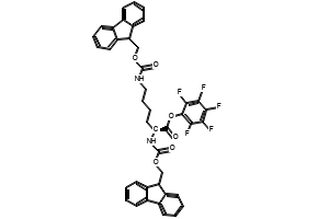 N,N'-Bis[(9H-Fluoren-9-ylmethoxy)carbonyl]-L-lysine pentafluorophenyl ester structure, CAS 132990-14-8