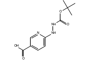 6-[2-(tert-Butoxycarbonyl)hydrazinyl]nicotinic acid structure, CAS 133081-25-1